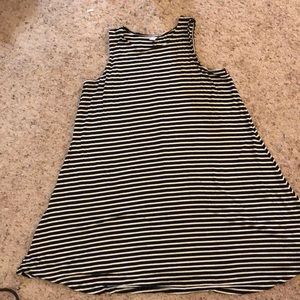 Old Navy Sleeveless knit swing dress in black and white stripes. Size XL